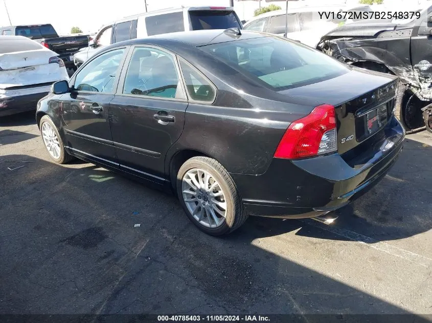 2011 Volvo S40 T5 VIN: YV1672MS7B2548379 Lot: 40785403