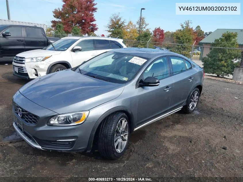 2016 Volvo S60 Cross Country T5 Platinum VIN: YV4612UM0G2002102 Lot: 40693273