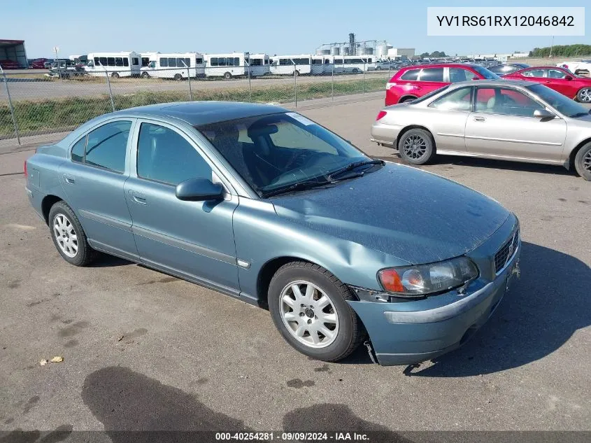 2001 Volvo S60 2.4 VIN: YV1RS61RX12046842 Lot: 40254281