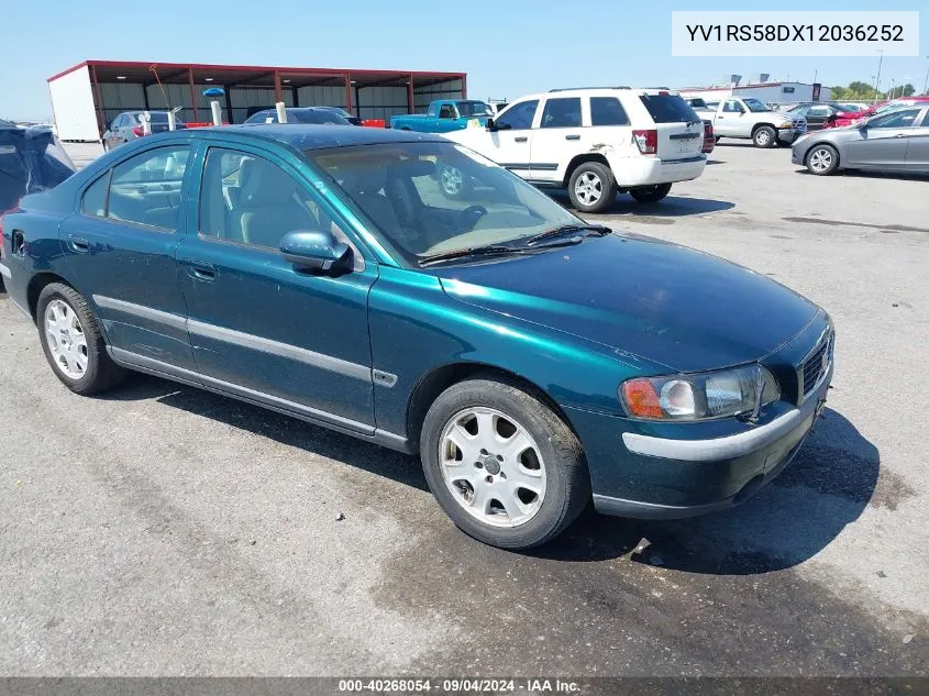 YV1RS58DX12036252 2001 Volvo S60 2.4T