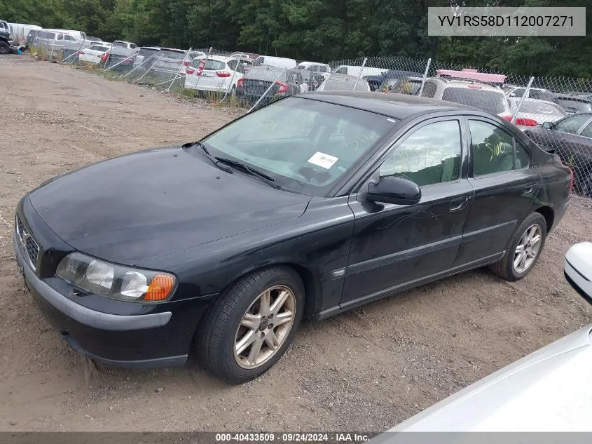 2001 Volvo S60 2.4T VIN: YV1RS58D112007271 Lot: 40433509