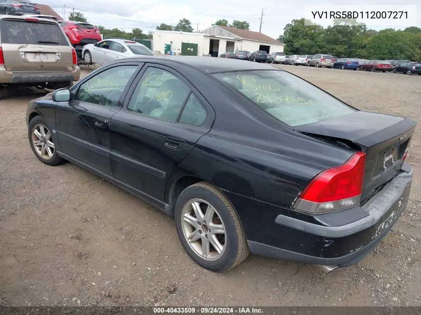 2001 Volvo S60 2.4T VIN: YV1RS58D112007271 Lot: 40433509