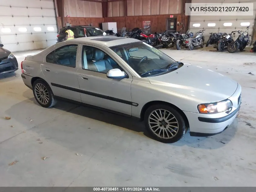 YV1RS53D212077420 2001 Volvo S60 T5