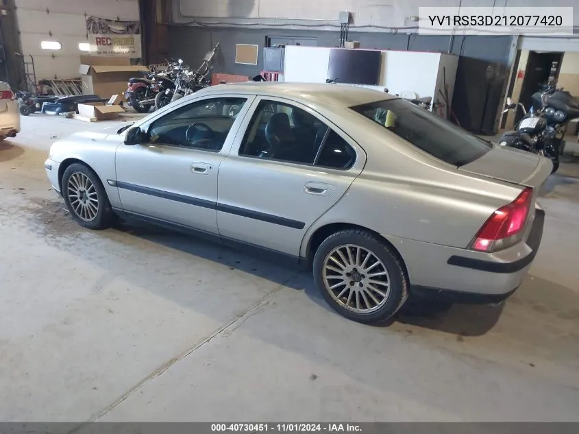 YV1RS53D212077420 2001 Volvo S60 T5