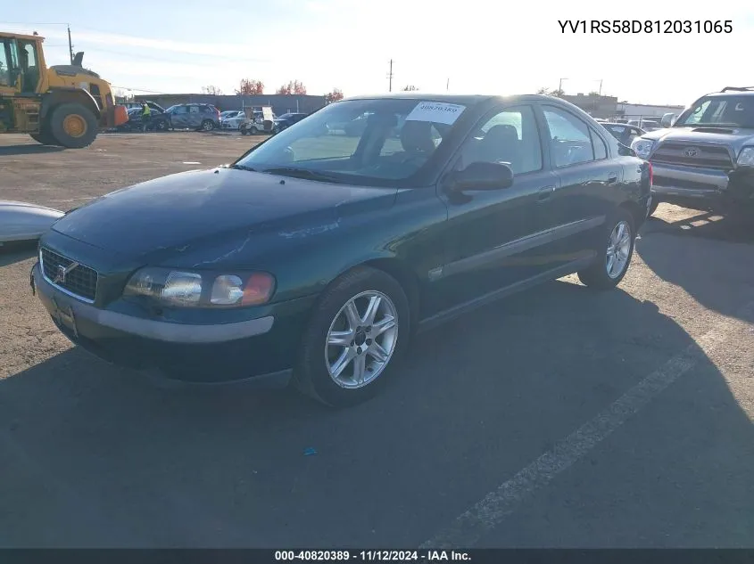 2001 Volvo S60 2.4T VIN: YV1RS58D812031065 Lot: 40820389