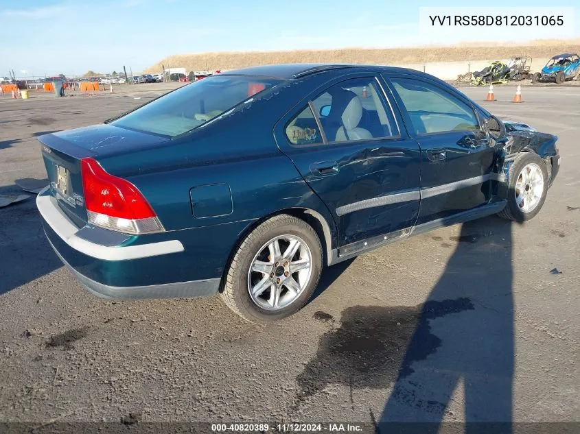 2001 Volvo S60 2.4T VIN: YV1RS58D812031065 Lot: 40820389