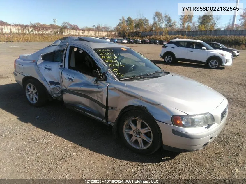 2002 Volvo S60 2.4T VIN: YV1RS58D022182645 Lot: 12120825