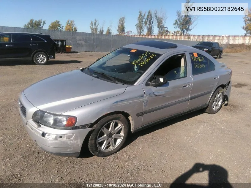 2002 Volvo S60 2.4T VIN: YV1RS58D022182645 Lot: 12120825