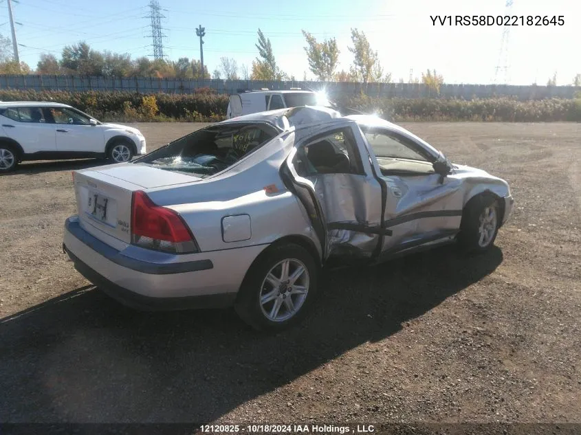 2002 Volvo S60 2.4T VIN: YV1RS58D022182645 Lot: 12120825