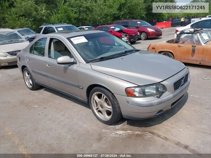 2002 Volvo S60 2.4T VIN: YV1RS58D622171245 Lot: 39968127