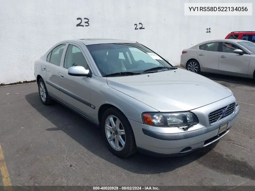 2002 Volvo S60 2.4T VIN: YV1RS58D522134056 Lot: 40020929