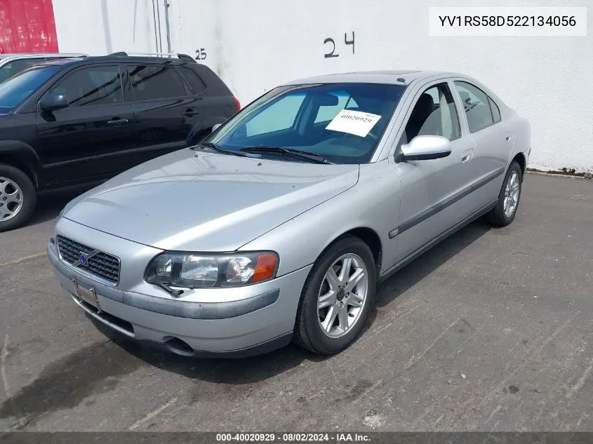 2002 Volvo S60 2.4T VIN: YV1RS58D522134056 Lot: 40020929