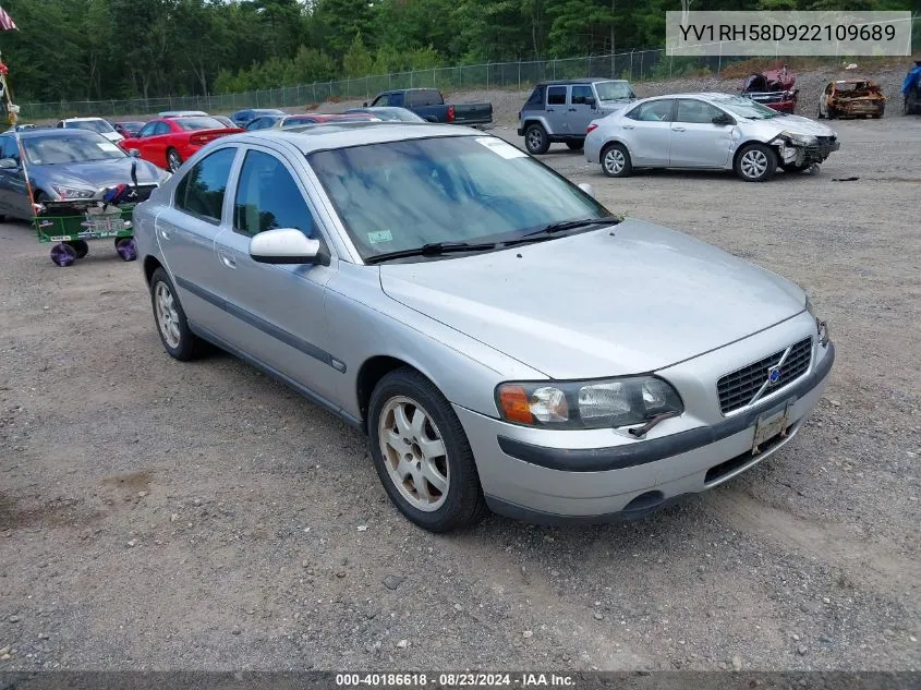 2002 Volvo S60 Awd VIN: YV1RH58D922109689 Lot: 40186618