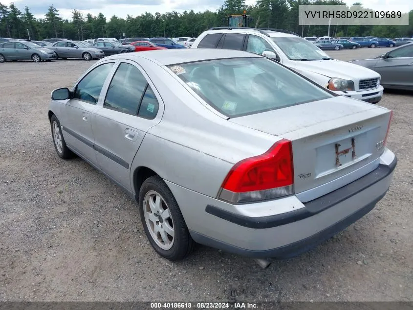 2002 Volvo S60 Awd VIN: YV1RH58D922109689 Lot: 40186618