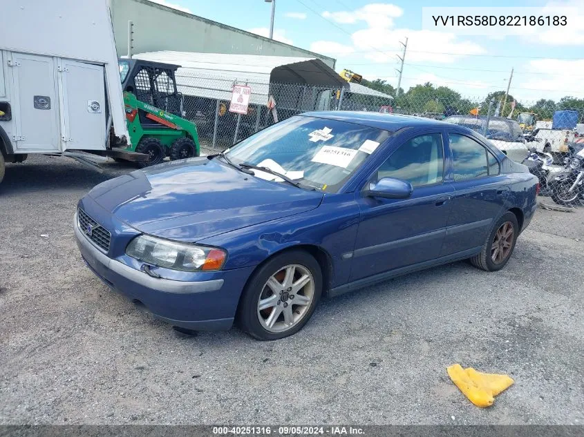 2002 Volvo S60 2.4T VIN: YV1RS58D822186183 Lot: 40251316