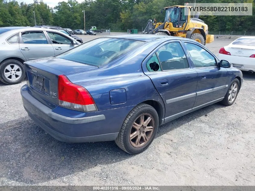 2002 Volvo S60 2.4T VIN: YV1RS58D822186183 Lot: 40251316