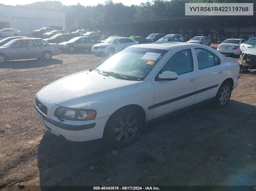 YV1RS61R422119768 2002 Volvo S60 2.4