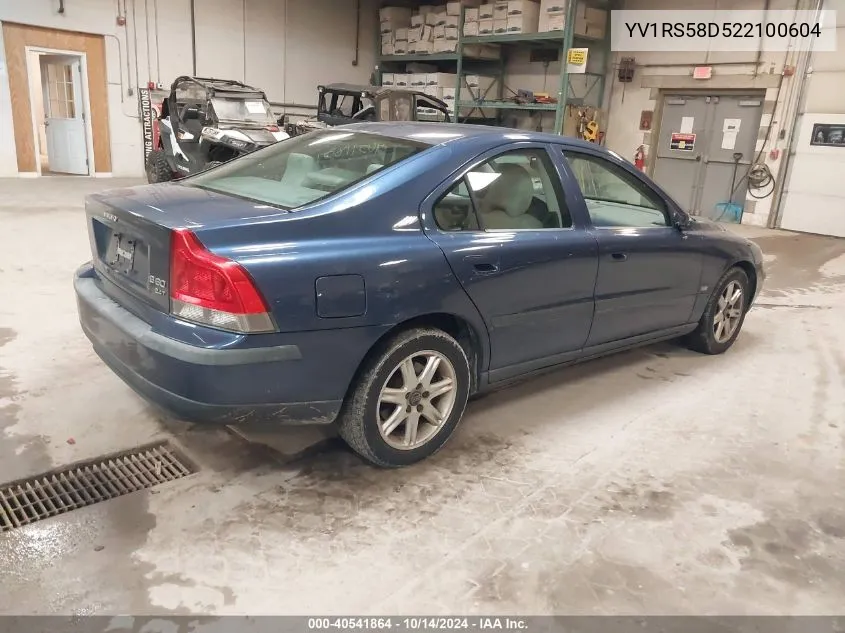 YV1RS58D522100604 2002 Volvo S60 2.4T