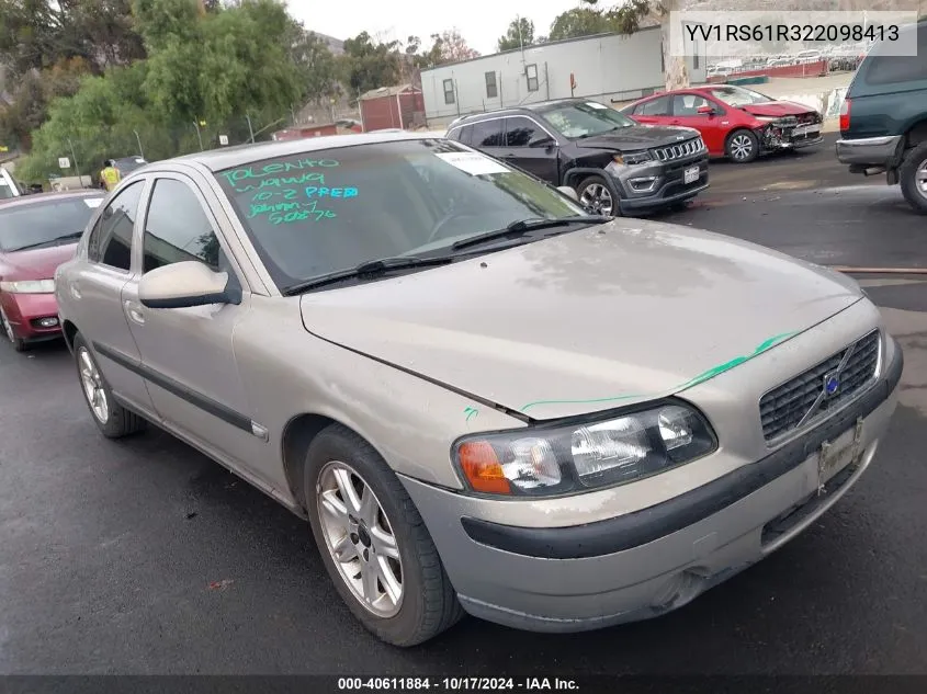 YV1RS61R322098413 2002 Volvo S60 2.4