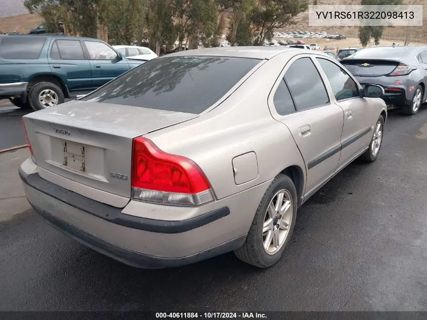 YV1RS61R322098413 2002 Volvo S60 2.4