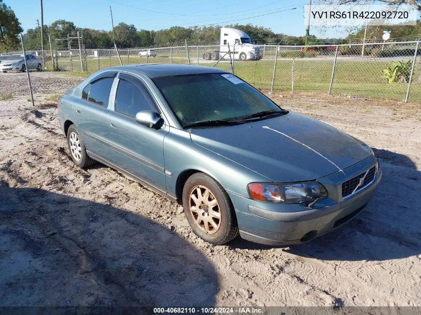 2002 Volvo S60 2.4 VIN: YV1RS61R422092720 Lot: 40682110