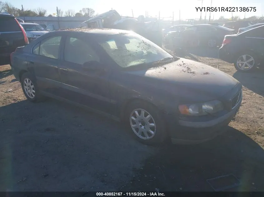 2002 Volvo S60 2.4 VIN: YV1RS61R422138675 Lot: 40852167