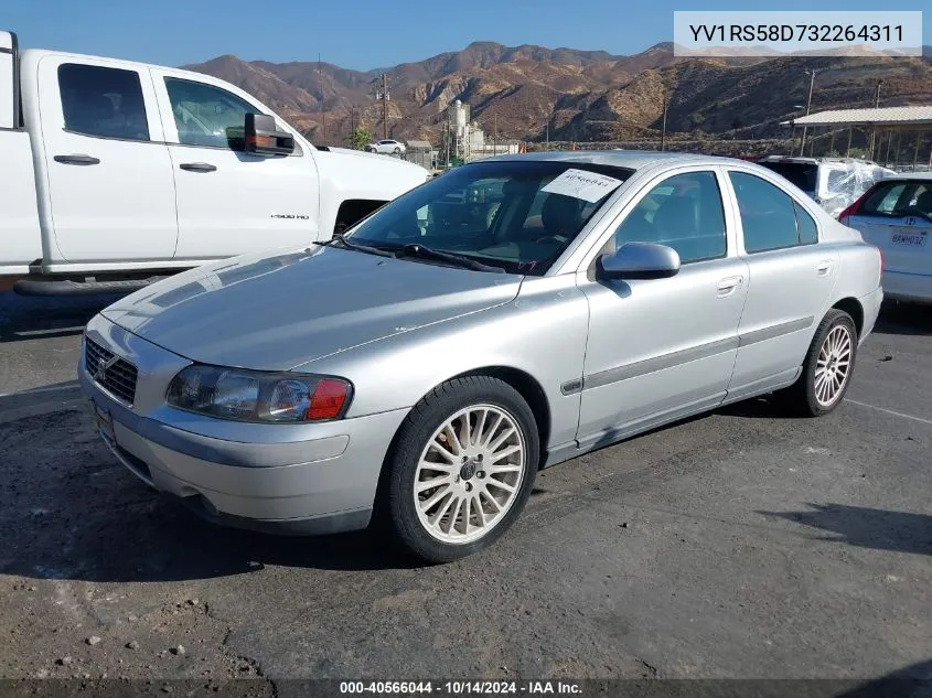 2003 Volvo S60 2.4T VIN: YV1RS58D732264311 Lot: 40566044