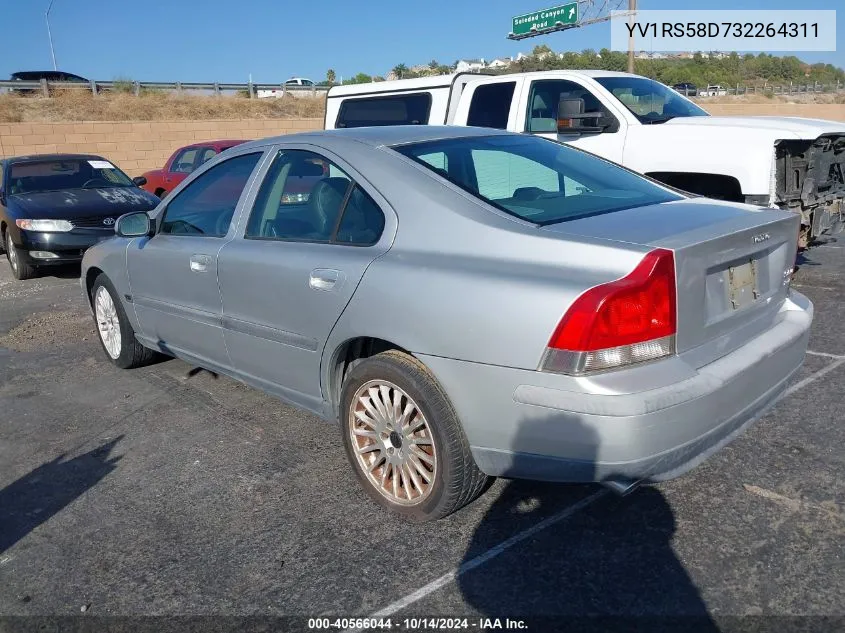 2003 Volvo S60 2.4T VIN: YV1RS58D732264311 Lot: 40566044