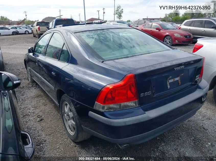 2004 Volvo S60 2.5T Awd VIN: YV1RH59H642376390 Lot: 39321484