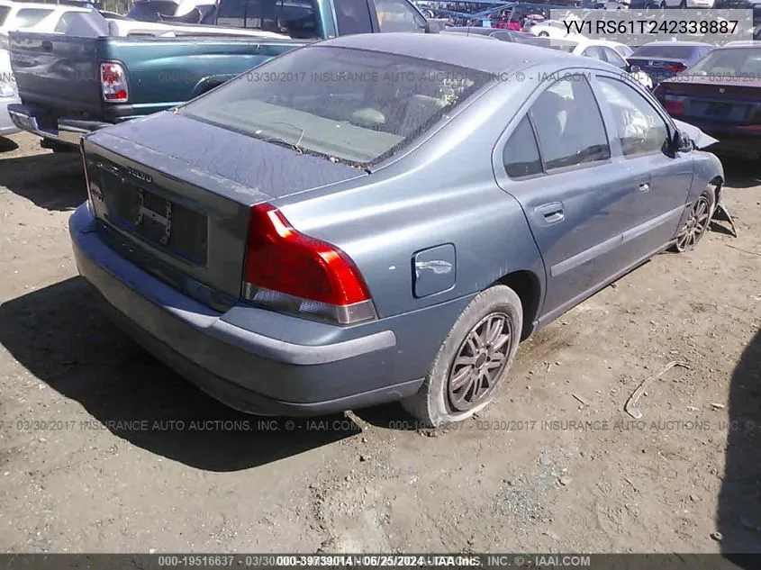 2004 Volvo S60 2.4 VIN: YV1RS61T242338887 Lot: 39739014