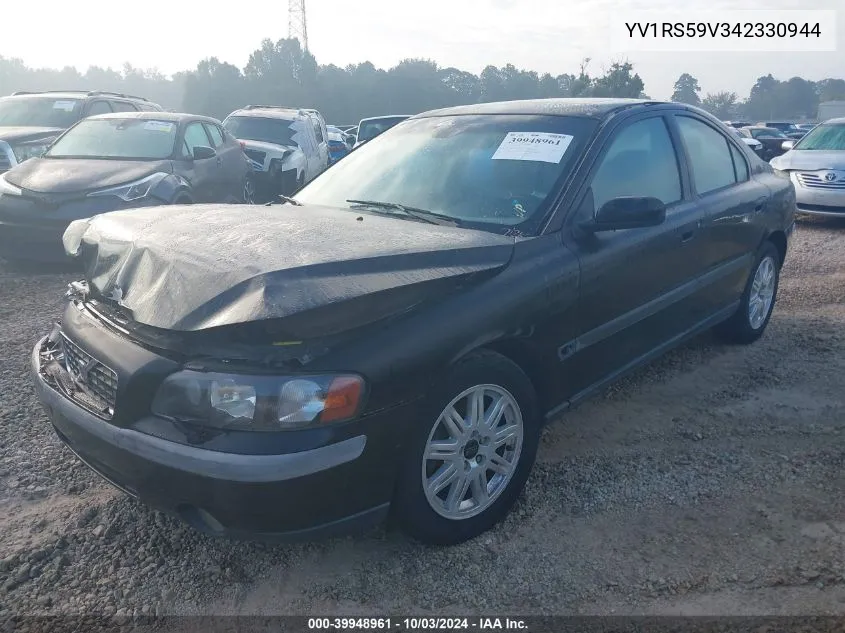 2004 Volvo S60 2.5T VIN: YV1RS59V342330944 Lot: 39948961