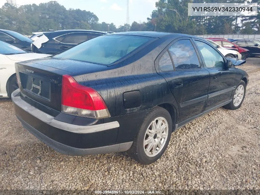 2004 Volvo S60 2.5T VIN: YV1RS59V342330944 Lot: 39948961