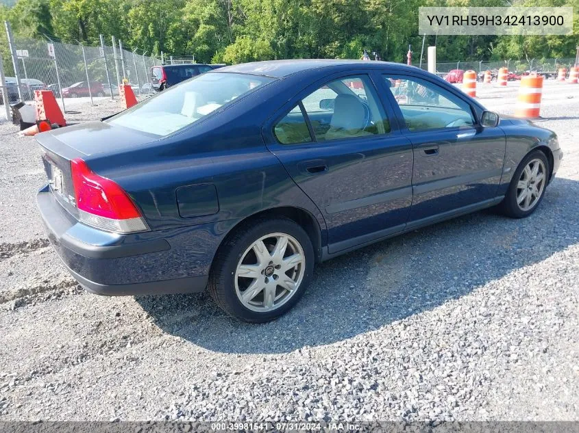 2004 Volvo S60 2.5T Awd VIN: YV1RH59H342413900 Lot: 39981541