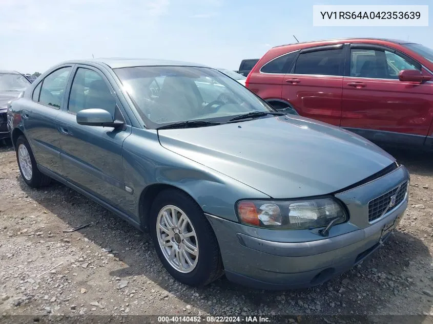 2004 Volvo S60 2.4 VIN: YV1RS64A042353639 Lot: 40140452