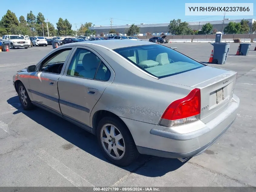 2004 Volvo S60 2.5T Awd VIN: YV1RH59HX42337866 Lot: 40271799