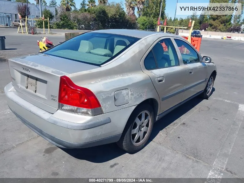 2004 Volvo S60 2.5T Awd VIN: YV1RH59HX42337866 Lot: 40271799