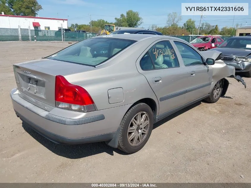 2004 Volvo S60 VIN: YV1RS61TX42331606 Lot: 40302884