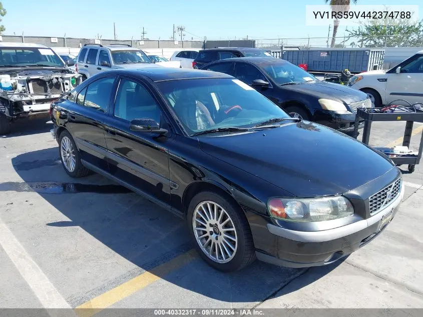 2004 Volvo S60 2.5T VIN: YV1RS59V442374788 Lot: 40332317