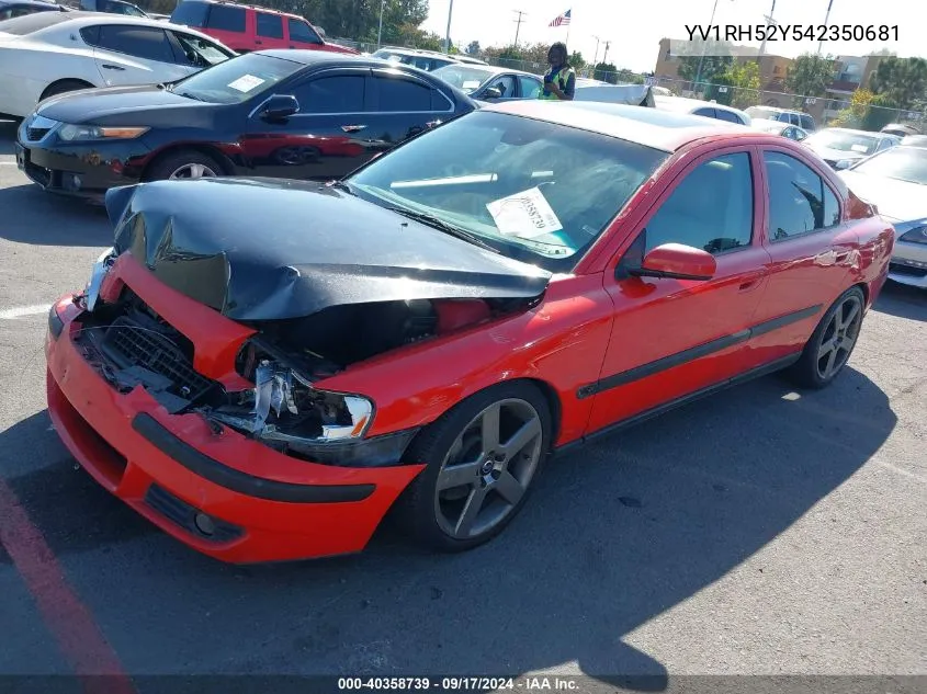 2004 Volvo S60 R VIN: YV1RH52Y542350681 Lot: 40358739