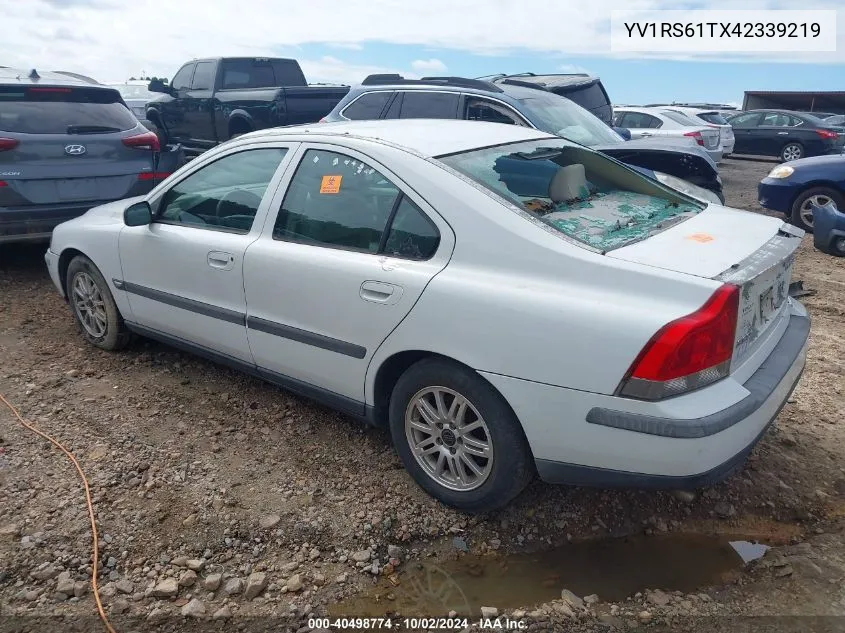 2004 Volvo S60 2.4 VIN: YV1RS61TX42339219 Lot: 40498774