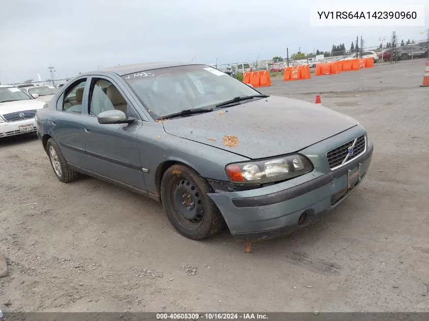 2004 Volvo S60 2.4 VIN: YV1RS64A142390960 Lot: 40605309