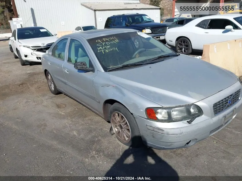 2004 Volvo S60 VIN: 55555550000555555 Lot: 40625314