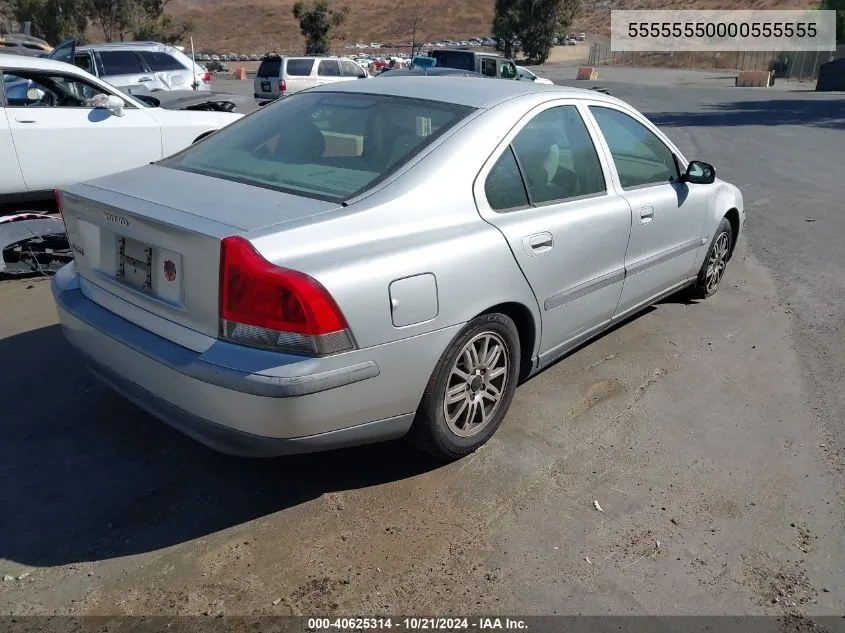 2004 Volvo S60 VIN: 55555550000555555 Lot: 40625314