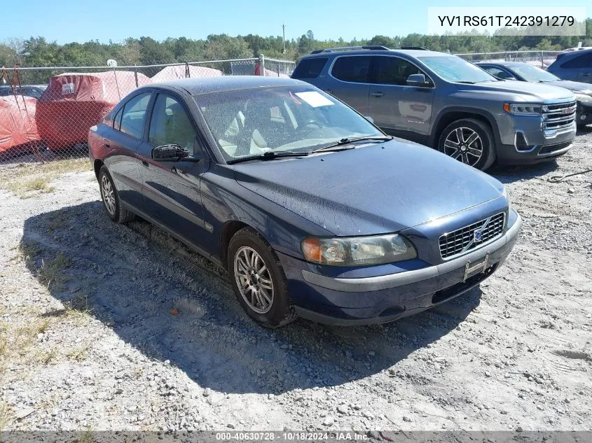 2004 Volvo S60 2.4 VIN: YV1RS61T242391279 Lot: 40630728