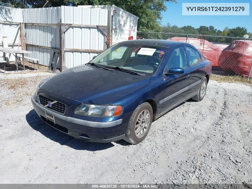 2004 Volvo S60 2.4 VIN: YV1RS61T242391279 Lot: 40630728