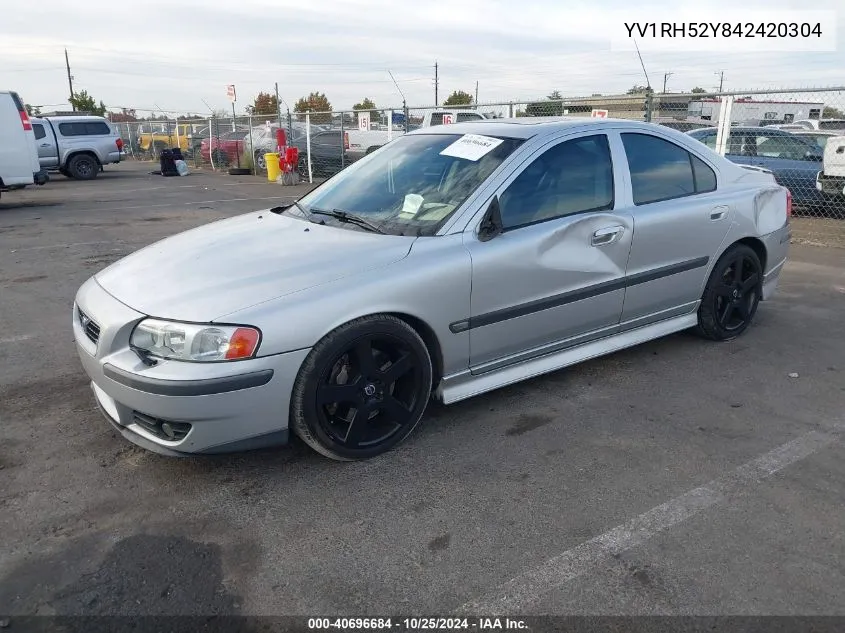 2004 Volvo S60 R VIN: YV1RH52Y842420304 Lot: 40696684