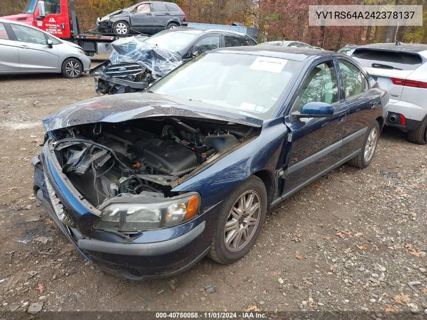 YV1RS64A242378137 2004 Volvo S60 2.4