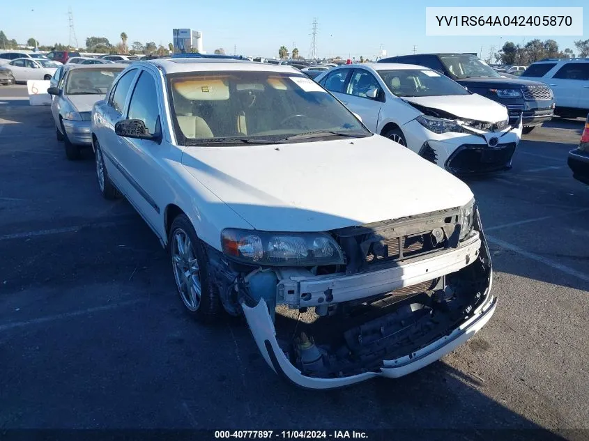 YV1RS64A042405870 2004 Volvo S60 2.4