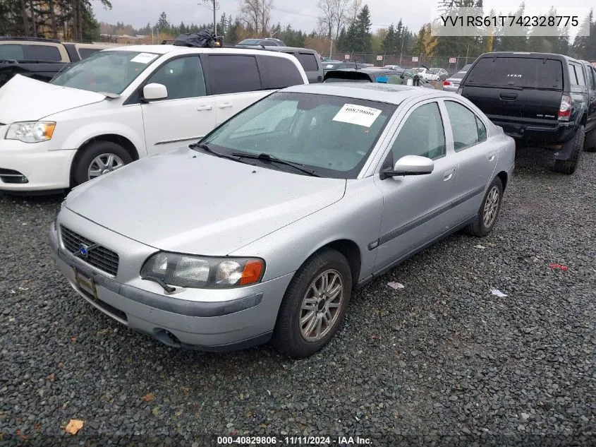 2004 Volvo S60 2.4 VIN: YV1RS61T742328775 Lot: 40829806