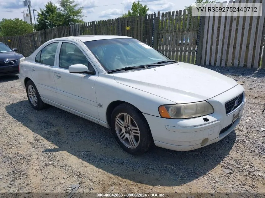 2005 Volvo S60 2.5T VIN: YV1RS592752440712 Lot: 40042863